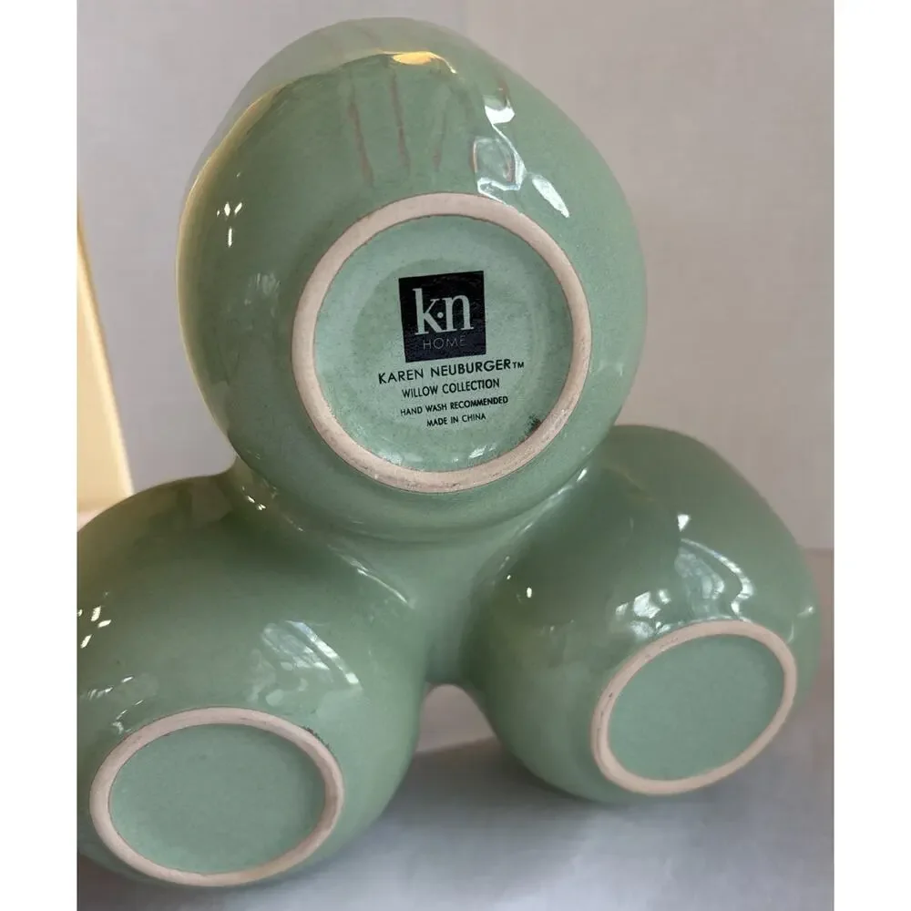 Karen Neuburger 3 Part Condiment Server With Middle Handle Willow Collection - Picture 6 of 10